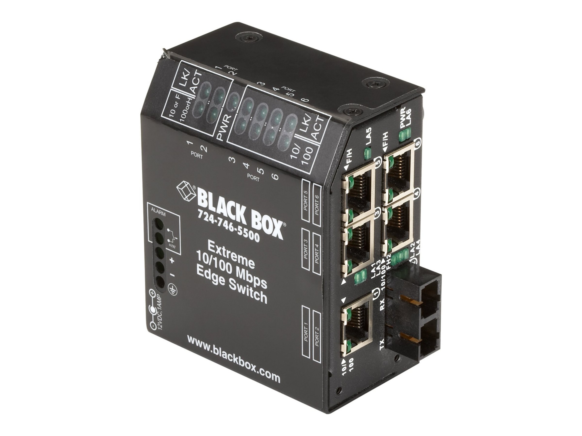 Black Box Heavy-Duty Edge Switch Extreme - switch - 6 ports
