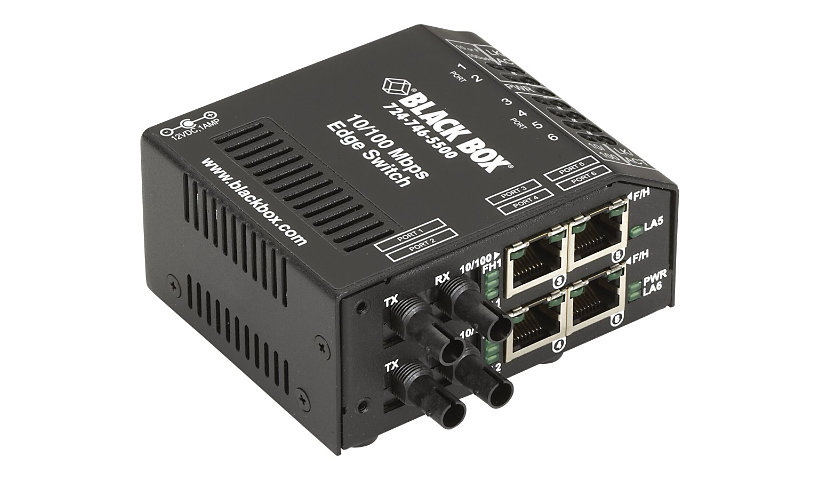 Black Box Heavy-Duty Edge Switch Standard - switch - 6 ports