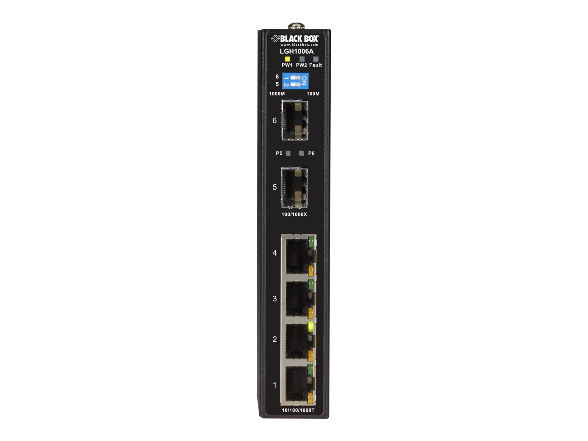 Black Box LGH1000 Series Industrial Ethernet Switch - switch - 4 ports - un