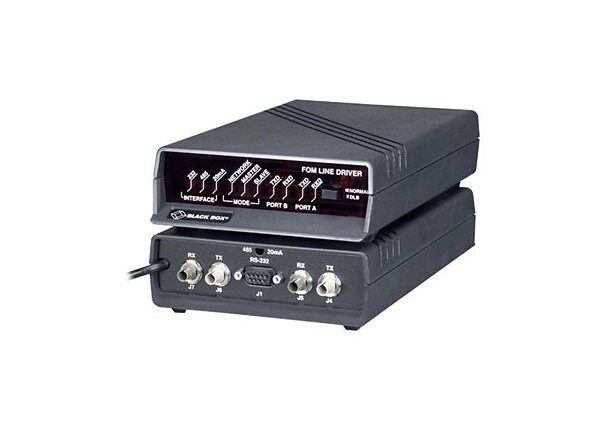 Black Box Fiber Optic Multipoint Line Driver - short-haul modem - RS-232, RS-485