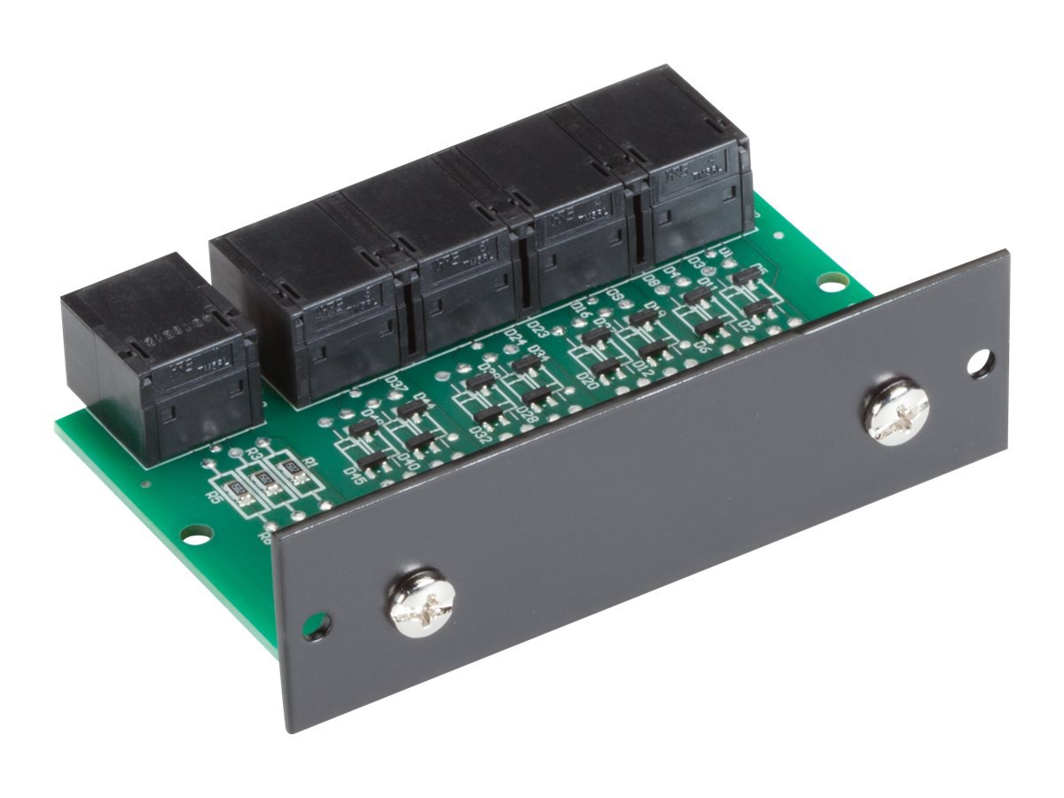 Black Box Modem Splitter 4-Port RS-232 with RJ-45 Rackmount Card - serial s