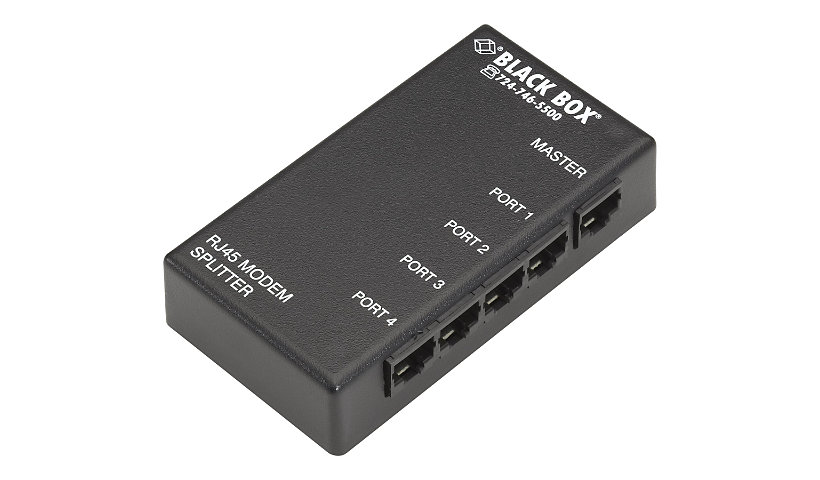 Black Box Modem Splitter 4-Port RS-232 on RJ-45 - serial splitter