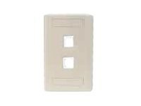 Black Box Gigastation 2 Ivory 2-Port Single Gang Keystone Wallplate 10-Pack