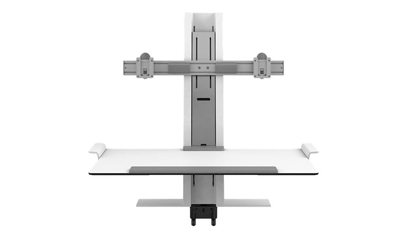 Humanscale QuickStand mounting kit - for 2 LCD displays / keyboard - white with gray trim