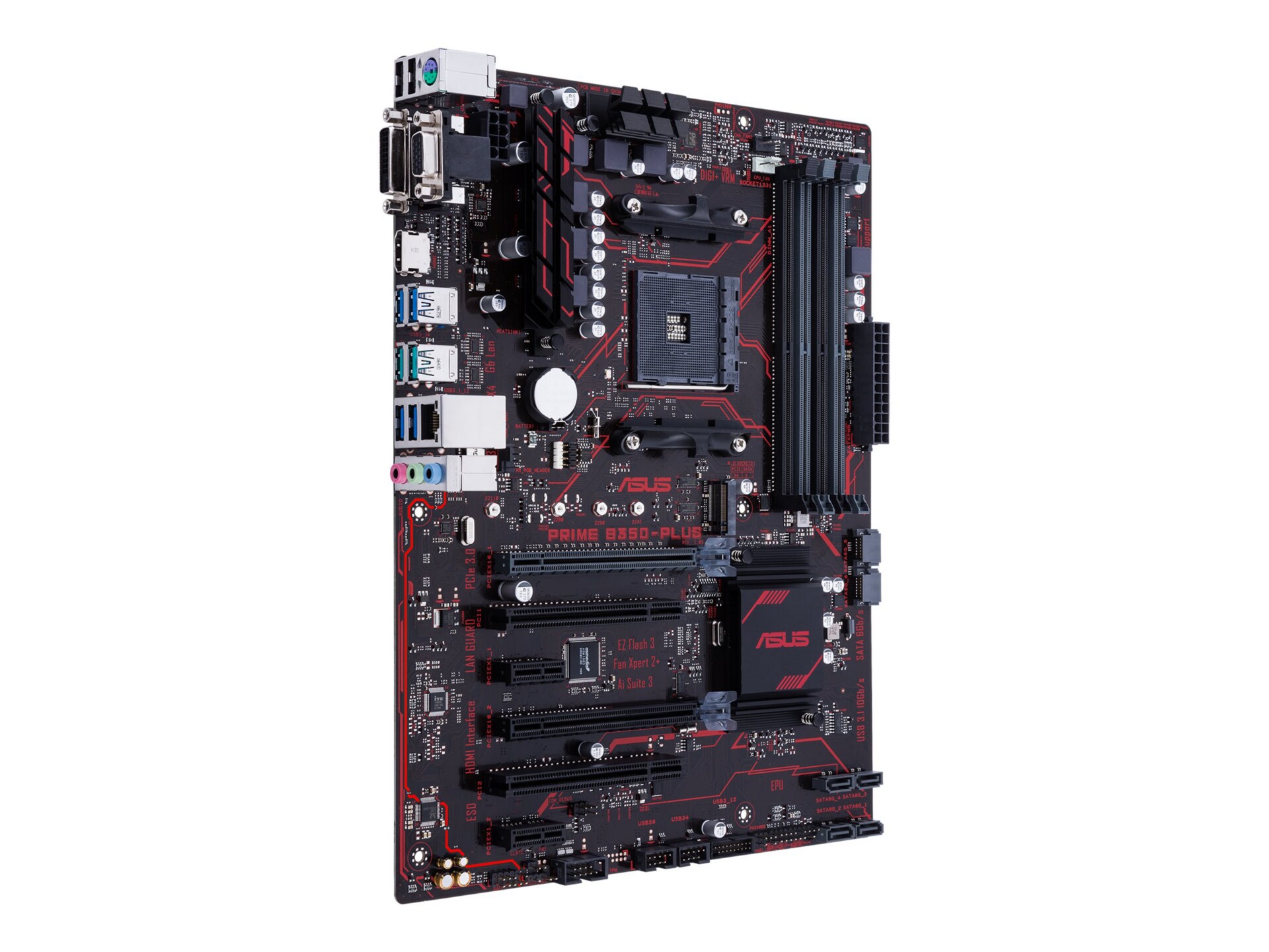 ASUS PRIME B350-PLUS - motherboard - ATX - Socket AM4 - AMD B350 FCH