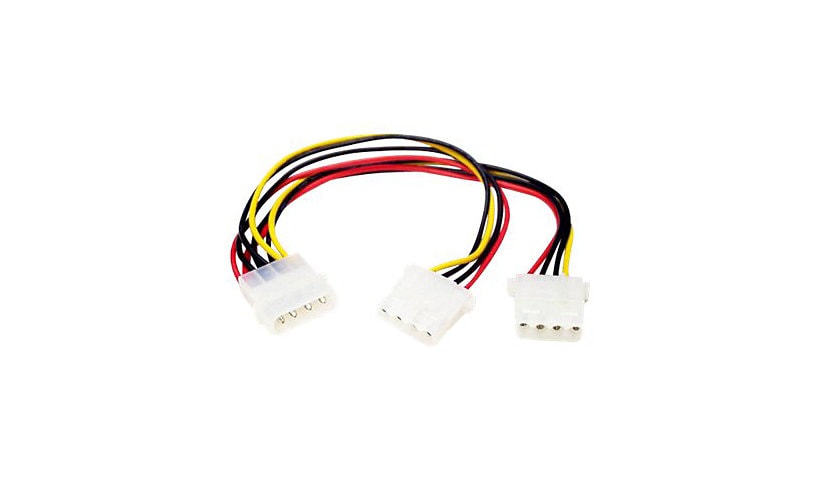 StarTech.com LP4 to 2x LP4 Power Y Splitter Cable - 4 pin Molex Adapter