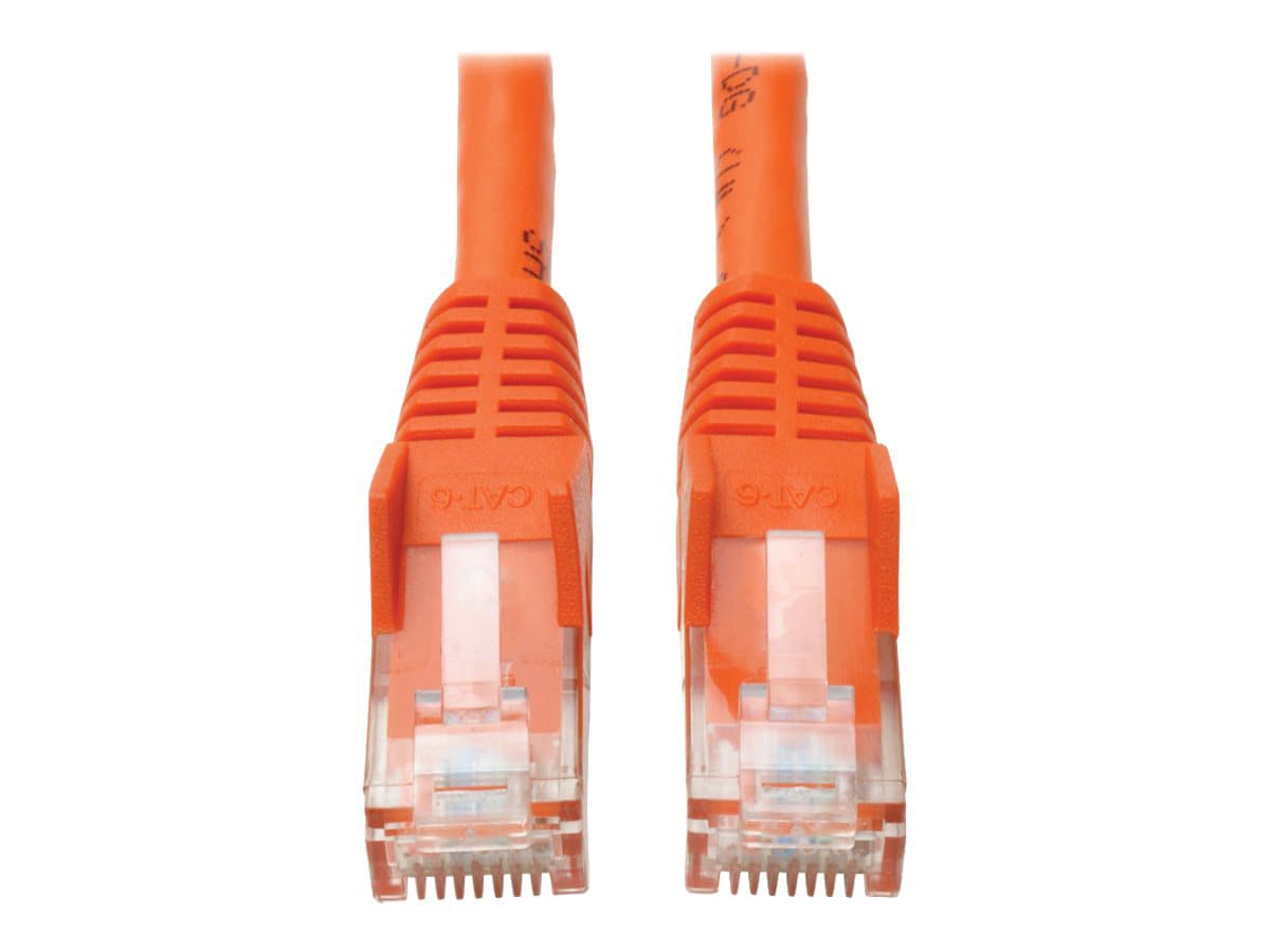Eaton Tripp Lite Series Cat6 Gigabit Snagless Molded (UTP) Ethernet Cable (RJ45 M/M), PoE, Orange, 35 ft. (10.67 m) -