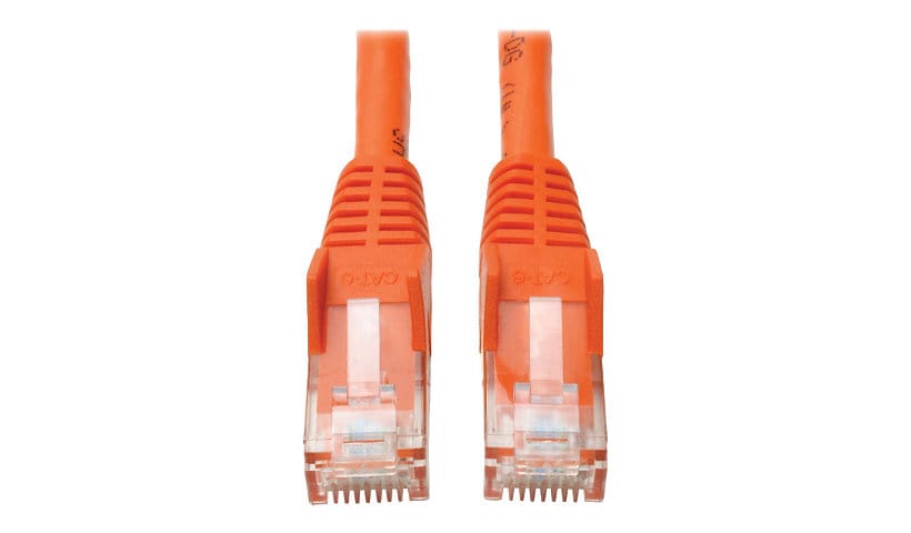 Eaton Tripp Lite Series Cat6 Gigabit Snagless Molded (UTP) Ethernet Cable (RJ45 M/M), PoE, Orange, 35 ft. (10.67 m) -