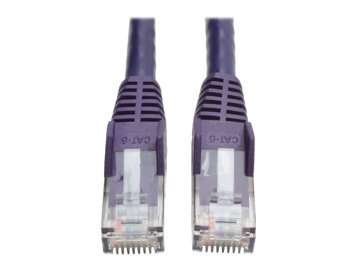 Tripp Lite Cat6 GbE Snagless Molded Patch Cable UTP Purple RJ45 M/M 50ft