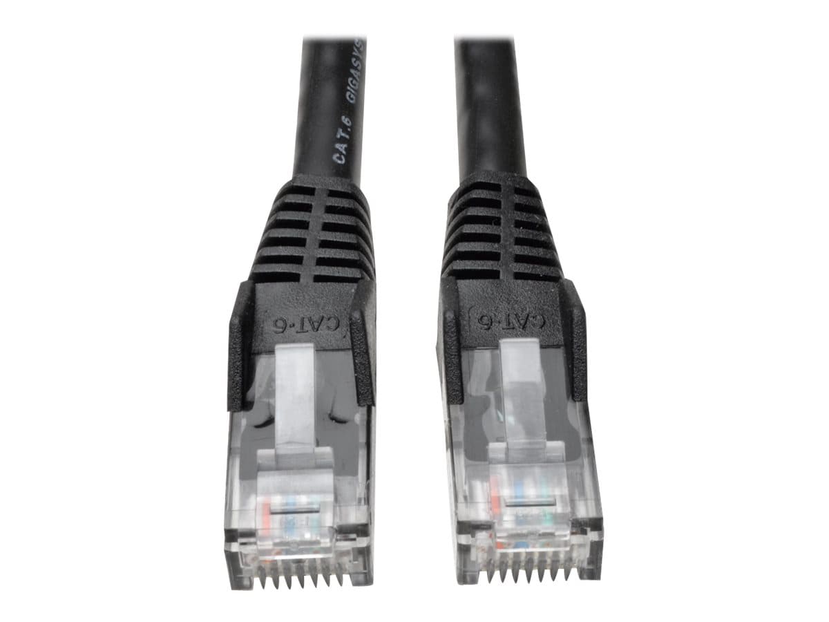 Tripp Lite Cat6 GbE Snagless Molded Patch Cable UTP Black RJ45 M/M 75ft 75'
