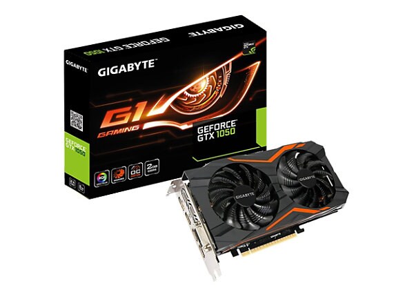 Gigabyte GeForce GTX 1050 G1 Gaming 2G - OC Edition - graphics card - NVIDIA GeForce GTX 1050 - 2 GB