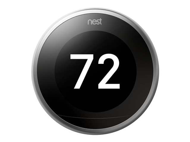 Google Nest Learning - thermostat - Bluetooth, 802.11a/b/g/n, 802.15.4 - wh