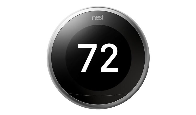 Google Nest Learning - thermostat - Bluetooth, 802.11a/b/g/n, 802.15.4 - wh