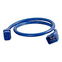 C2G 6ft 12AWG Power Cord (IEC320C20 to IEC320C19) - Blue - power cable - IE