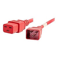 C2G 6ft 12AWG Power Cord (IEC320C20 to IEC320C19) -Red - power cable - IEC 60320 C20 to IEC 60320 C19 - TAA Compliant -