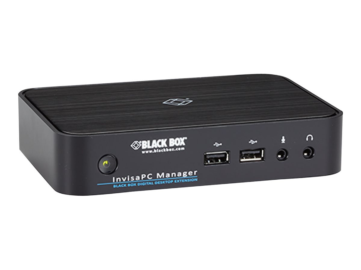 Black Box InvisaPC Manager - KVM / audio extender - 10Mb LAN, 100Mb LAN, GigE - TAA Compliant
