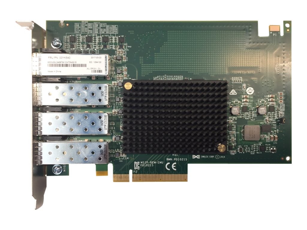 Lenovo ThinkSystem Emulex OCe14104B-NX - network adapter - PCIe 3.0 - 10 Gigabit SFP+ x 4