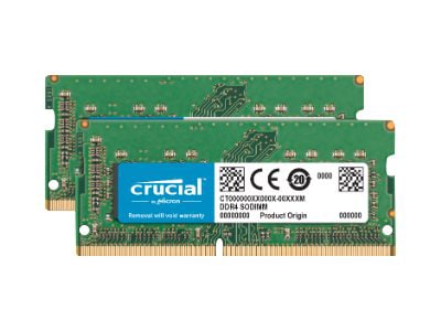 Crucial - DDR4 - kit - 32 GB: 2 x 16 GB - SO-DIMM 260-pin - 2400 MHz / PC4-19200 - unbuffered