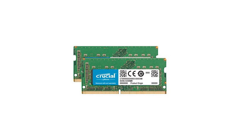 Crucial - DDR4 - 32 GB: 2 x 16 GB - SO-DIMM 260-pin - unbuffered