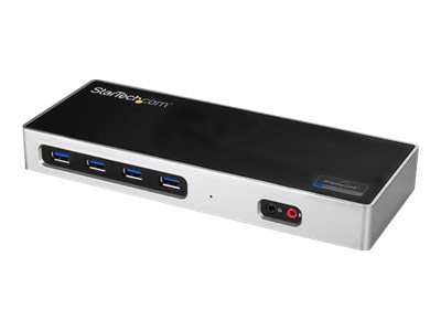 StarTech.com USB-C & USB-A Dock, Dual Monitor 4K 60Hz Dock DisplayPort/HDMI, Hybrid USB 3.0 Laptop Docking Station, 6x