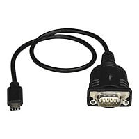 StarTech.com USB C to Serial Adapter Cable 16" - COM Retention - RS232 DB9