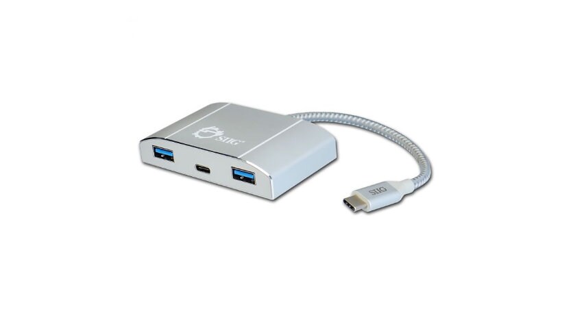 SIIG 3A/1C USB-C to 4-Port USB 3.0 Hub with PD Charging