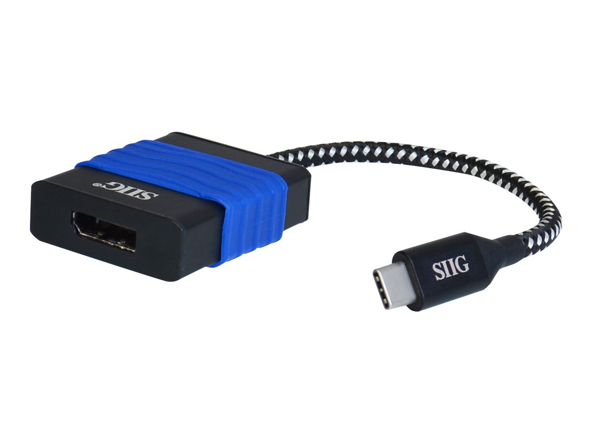 SIIG USB Type-C to DisplayPort Video Cable Adapter - external video adapter - Parade PS176 - black