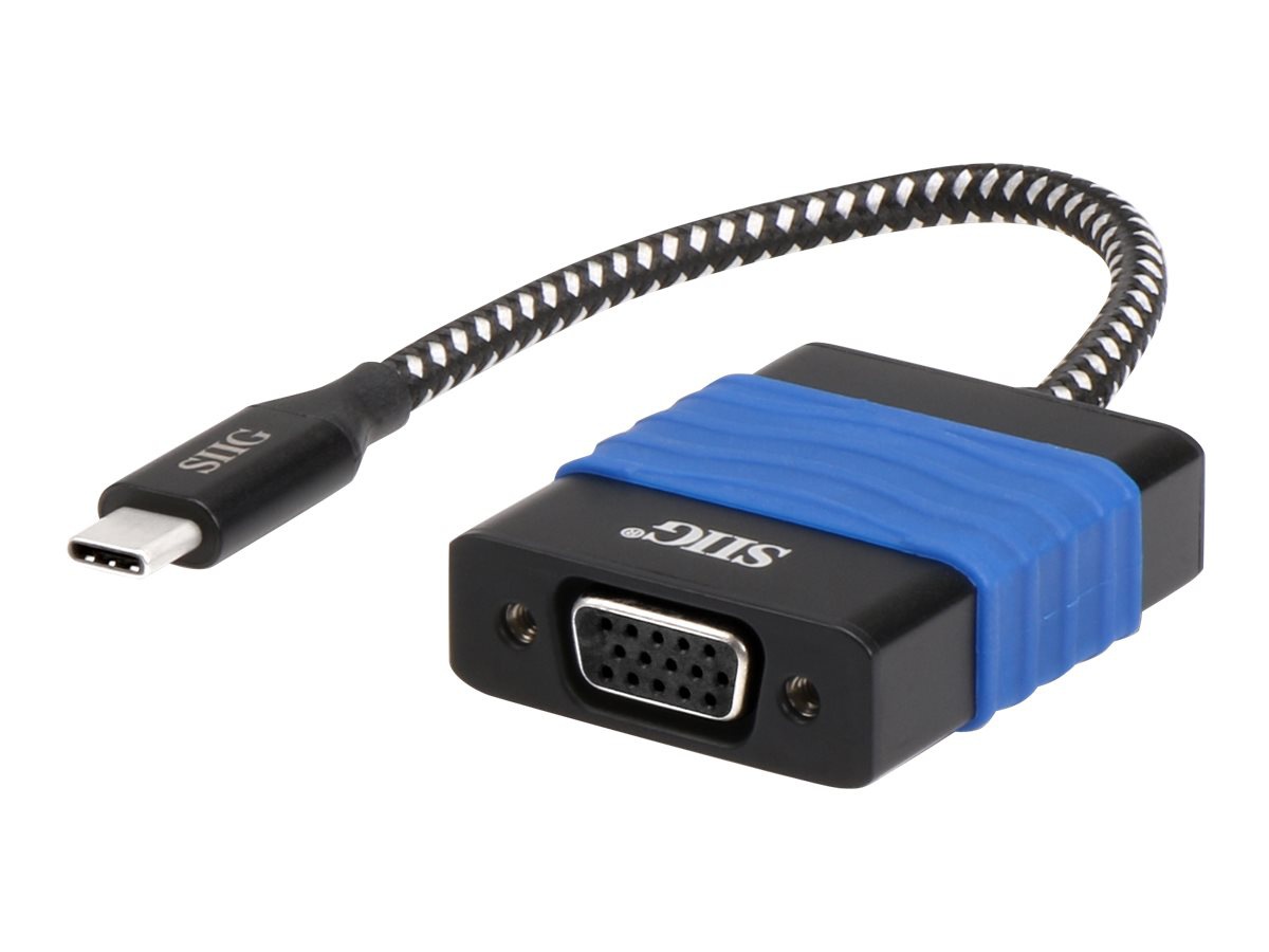 SIIG USB Type-C to VGA Video Cable Adapter - external video adapter - black