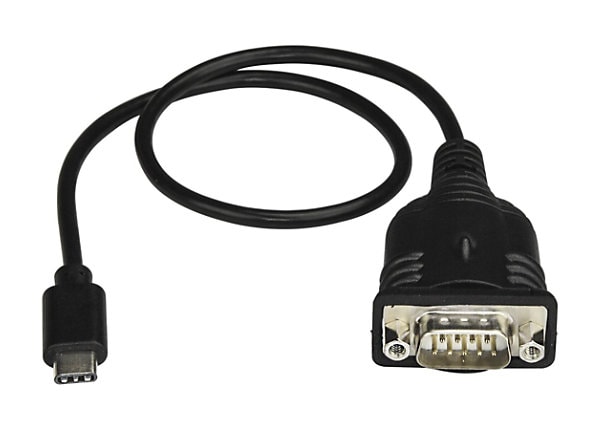 StarTech.com USB C to Serial Adapter Cable 16" COM Retention - DB9 - ICUSB232PROC - -