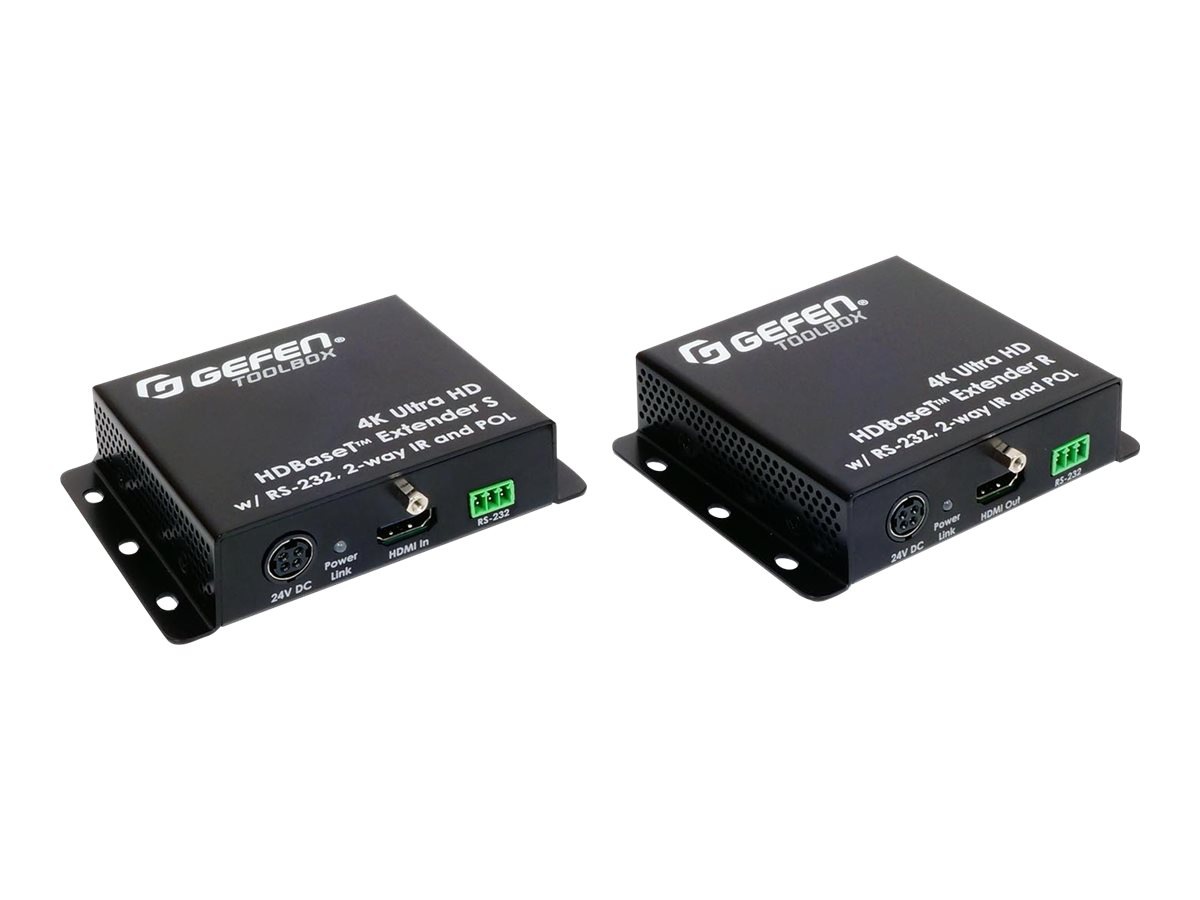 GefenToolBox 4K Ultra HD HDBaseT (Sender and Receiver Units) - video/audio/infrared/serial extender - RS-232, HDMI,