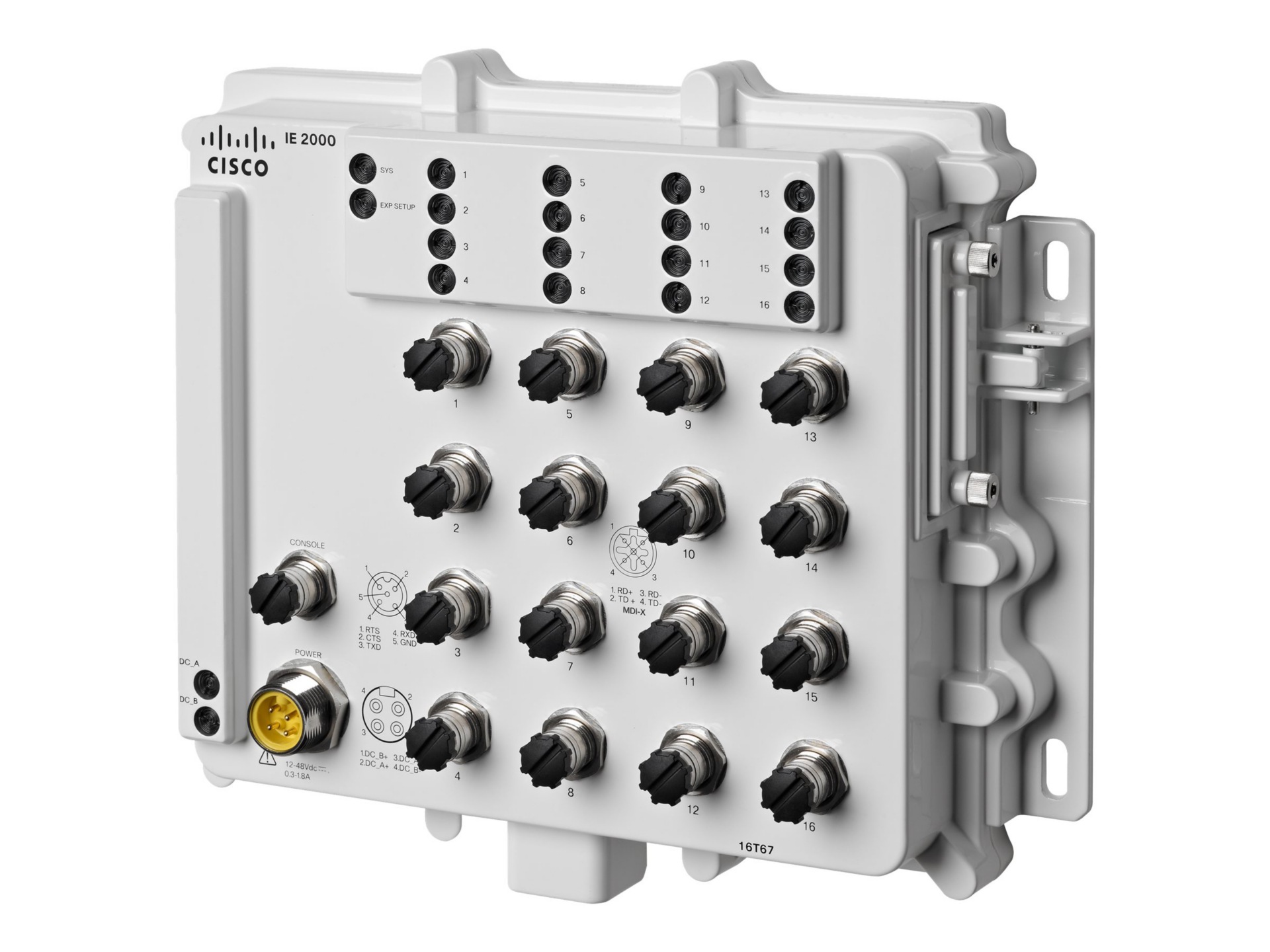 Cisco Industrial Ethernet 2000 IP67 Series - switch - 16 ports - managed