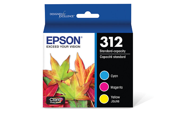 Epson T312 - 3-pack - yellow, cyan, magenta - original - ink cartridge