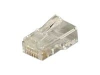 Allen Tel 8x8 Modular Plug for Rounded Cord/Solid Wire - network connector