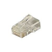 Allen Tel 8x8 Modular Plug for Rounded Cord/Solid Wire - network connector