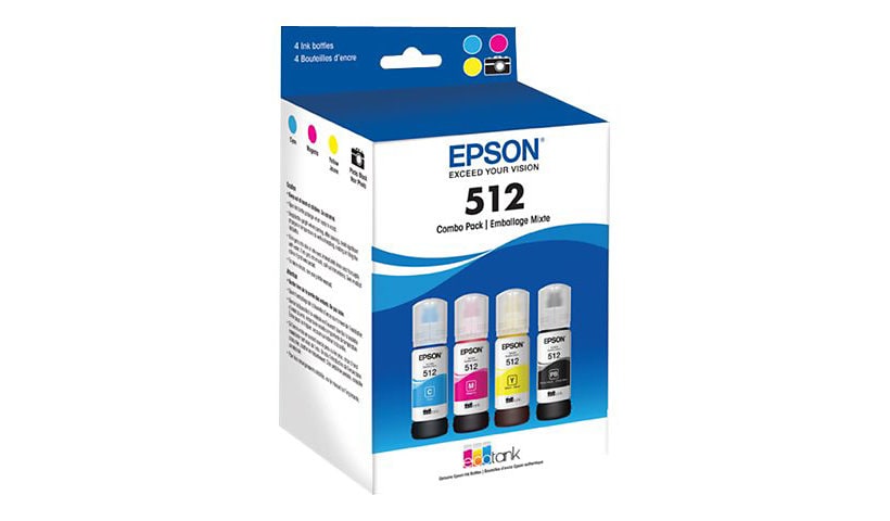 Epson 512 Multi-pack With Sensor - 4-pack - yellow, cyan, magenta, photo black - original - ink tank