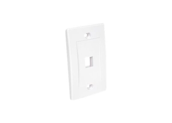 StarTech.com Single Outlet RJ45 Universal Wall Plate - White - faceplate