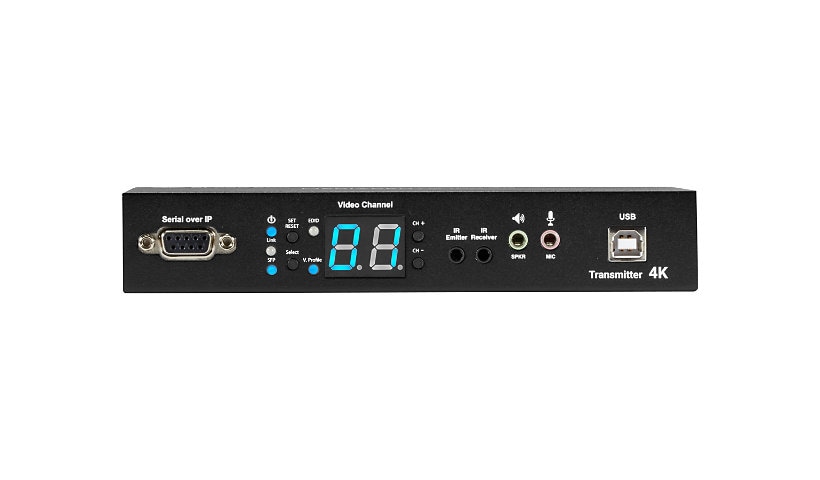 Black Box MediaCento IPX 4K Transmitter - video/audio/infrared/USB/serial extender - GigE, Fibre Channel