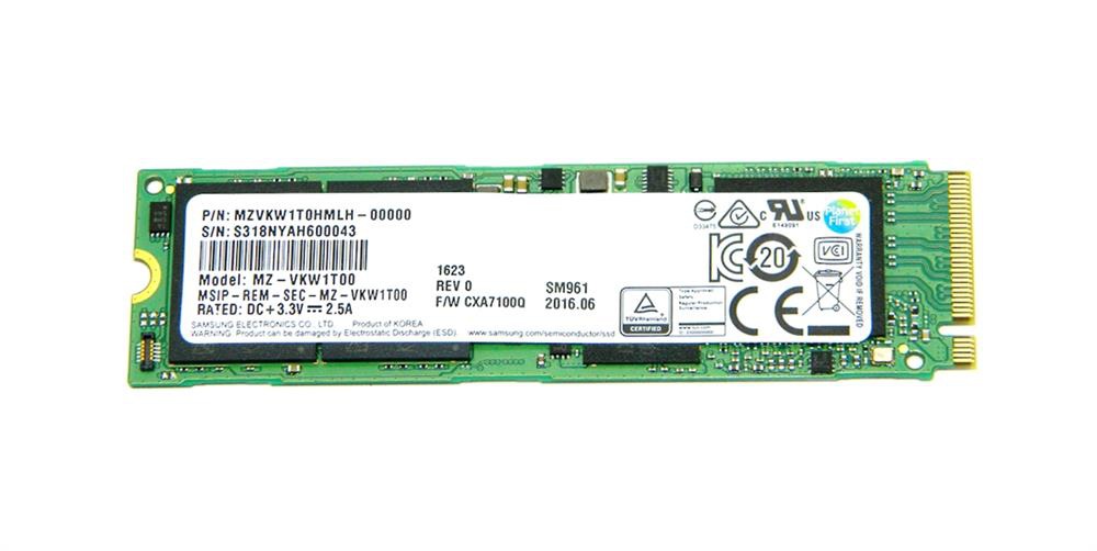 Samsung PM961 MZVLW1T0HMLH - solid state drive - 1 TB - PCI Express 3.0 x4 (NVMe)