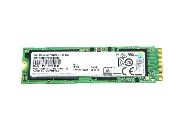 Samsung PM961 MZVLW1T0HMLH - solid state drive - 1 TB - PCI Express 3.0 x4 (NVMe)