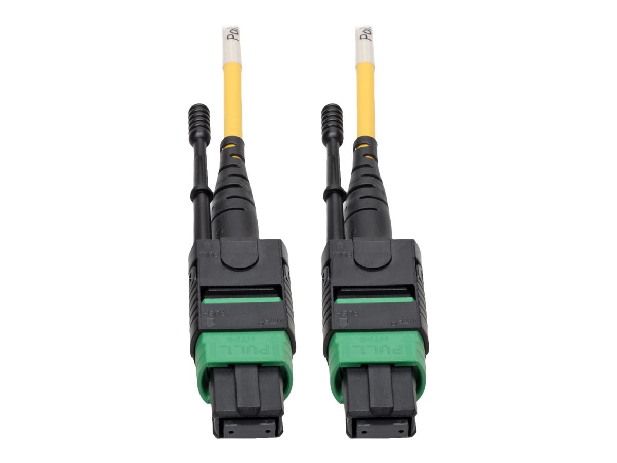 Eaton Tripp Lite Series MTP/MPO (APC) Singlemode Patch Cable (F/F), 12 Fiber, 40/100 GbE, QSFP+ 40GBASE-PLR4, Plenum,