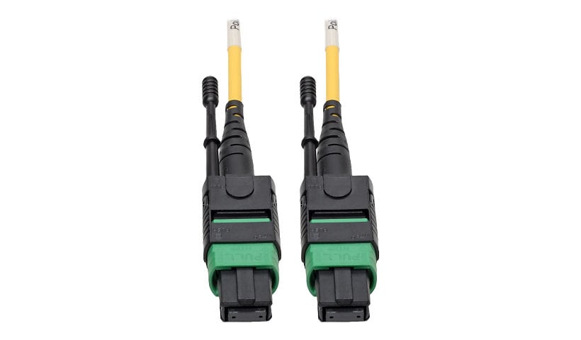 Eaton Tripp Lite Series MTP/MPO (APC) Singlemode Patch Cable (F/F), 12 Fiber, 40/100 GbE, QSFP+ 40GBASE-PLR4, Plenum,