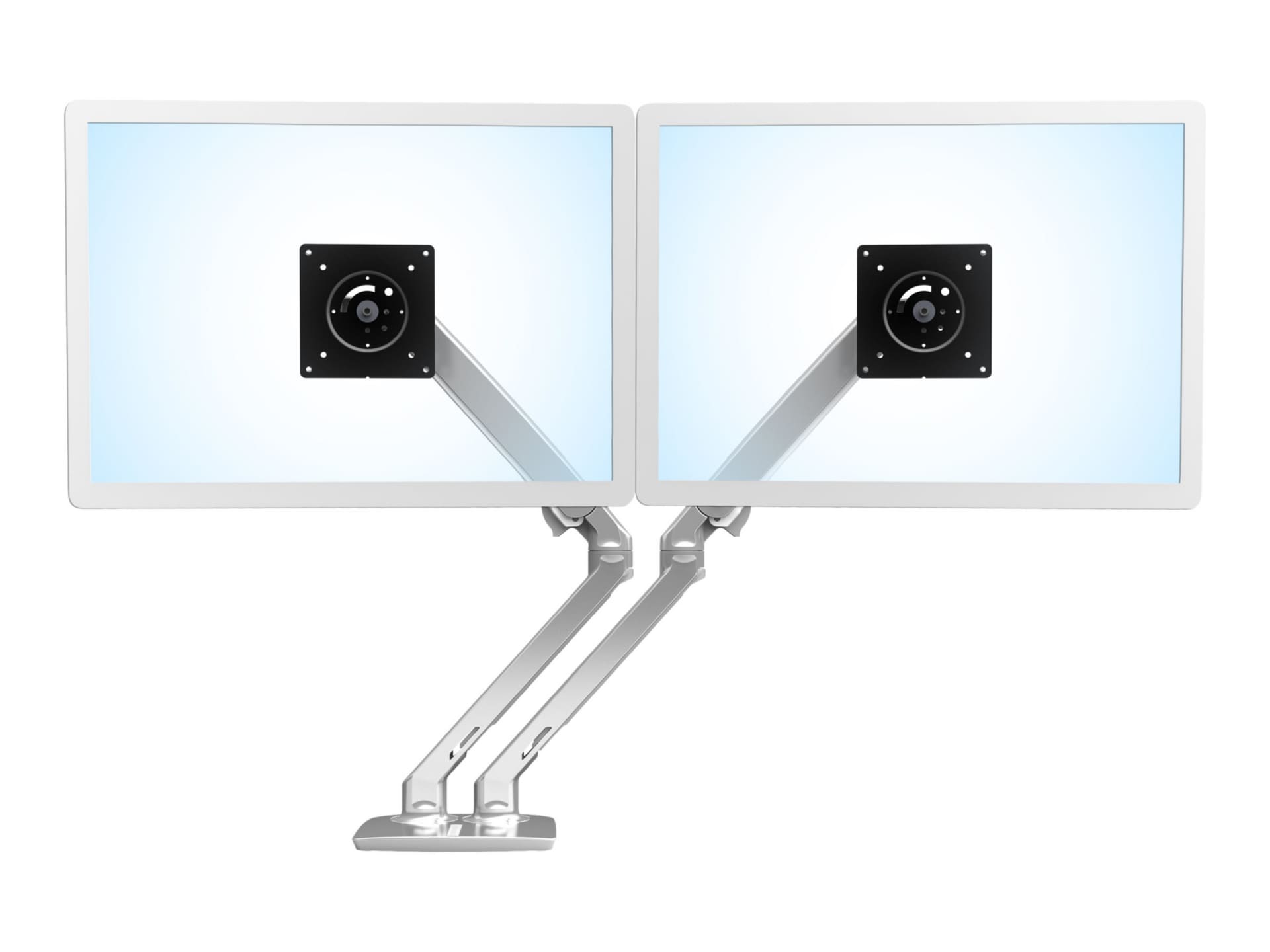 Ergotron MXV Desk Dual Monitor Arm mounting kit - for 2 monitors - polished aluminum