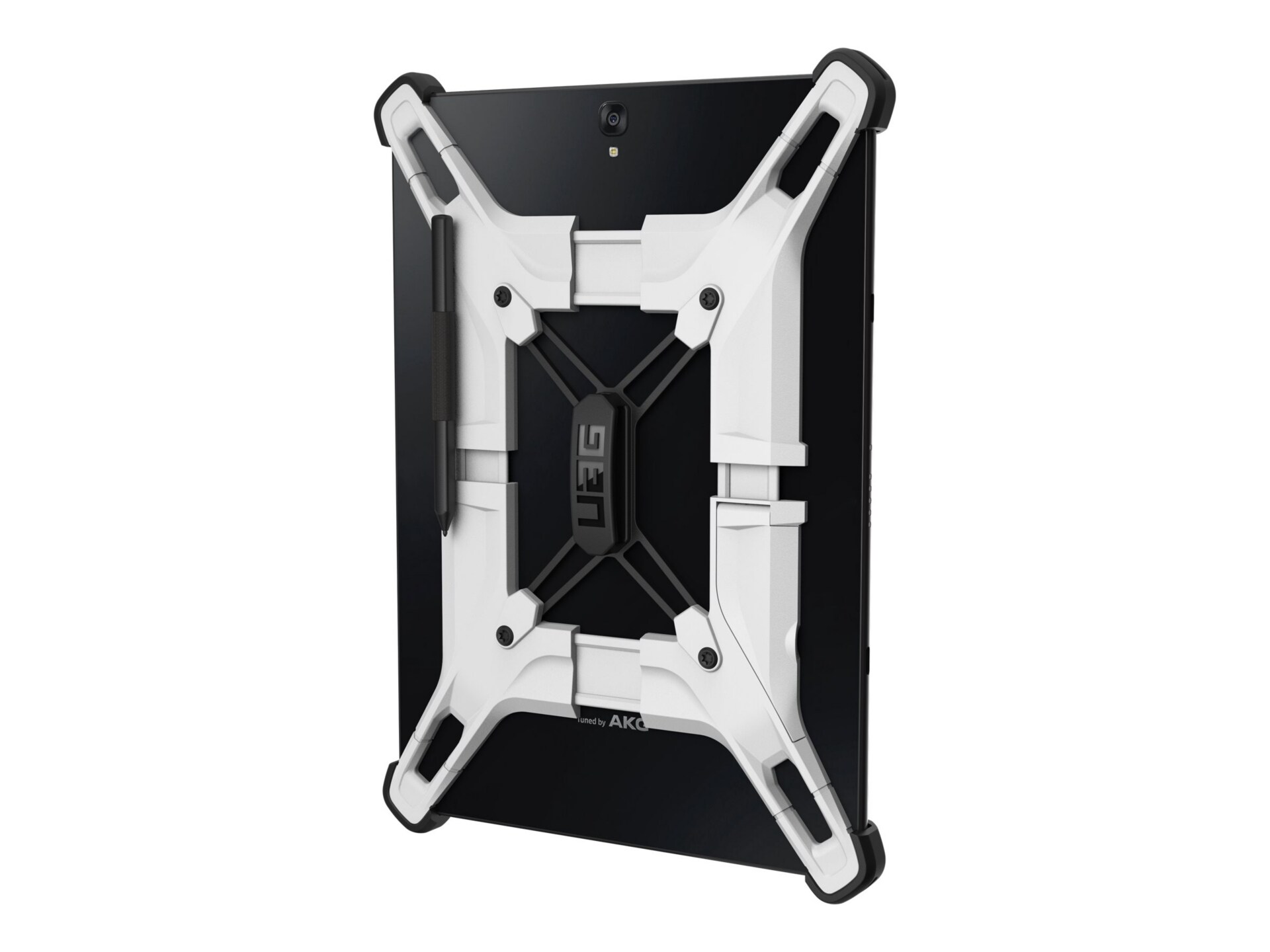 UAG Rugged Exoskeleton Universal Android Tablet Case with Stand and Pen Holder for 9 & 10-inch Tablets - White - case