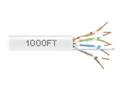 Black Box GigaBase 2000Mhz Cat5e Solid Bulk Cable 1,000 ft Gray Plenum Box