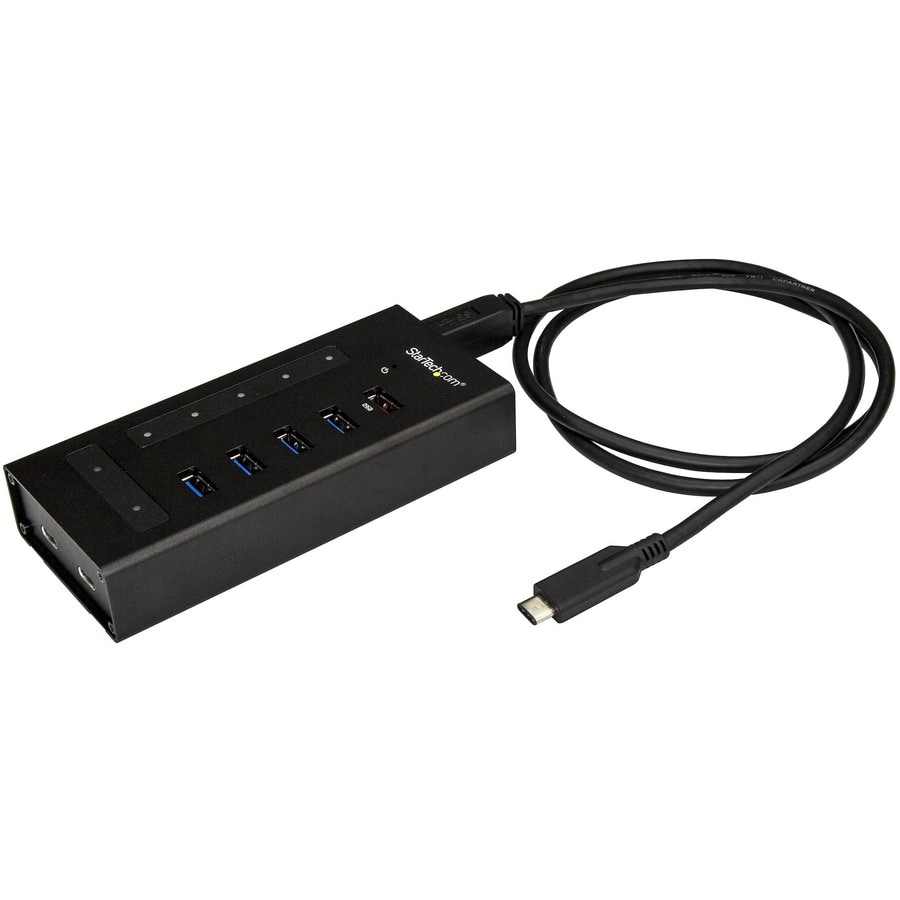 StarTech.com 7 Port USB C Hub - 2x USB-C & 5x USB-A - Mountable Metal USB 3