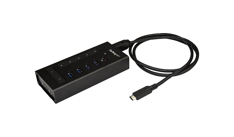 StarTech.com 7 Port USB C Hub - 2x USB-C & 5x USB-A - Mountable Metal USB 3.0 Type-C Hub - 5Gbps USB 3.1/3.2 Gen 1 -