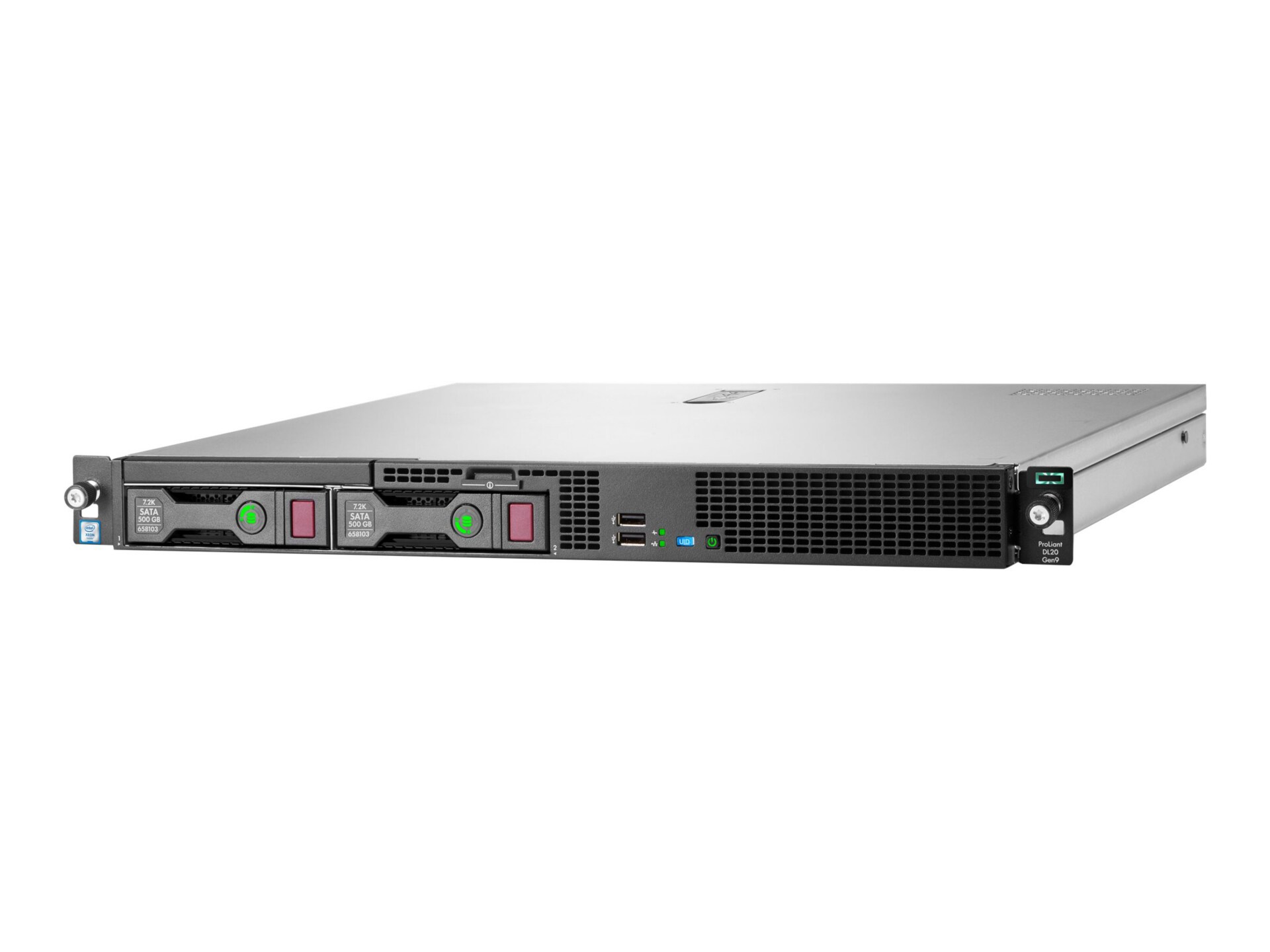 HPE ProLiant DL20 Gen9 Base - rack-mountable - Xeon E3-1220V6 3 GHz - 8 GB
