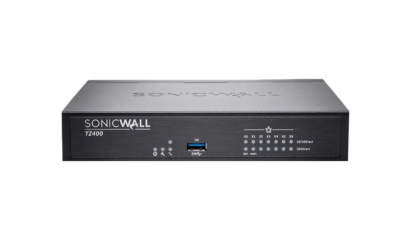 SonicWall TZ400W - security appliance - Wi-Fi 5 - with 1 year TotalSecure