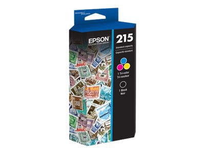 Epson 215 - 2-pack - black, color (cyan, magenta, yellow) - original - ink cartridge