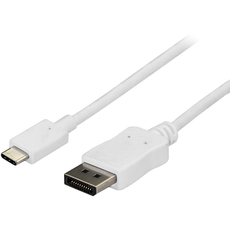 StarTech.com 6' (2m) USB C to DisplayPort 1.2 Cable - 4K 60Hz, USB Type-C to DP Adapter Cable - White